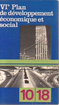 Cover of blue book with title VI plan de developpement economique et social